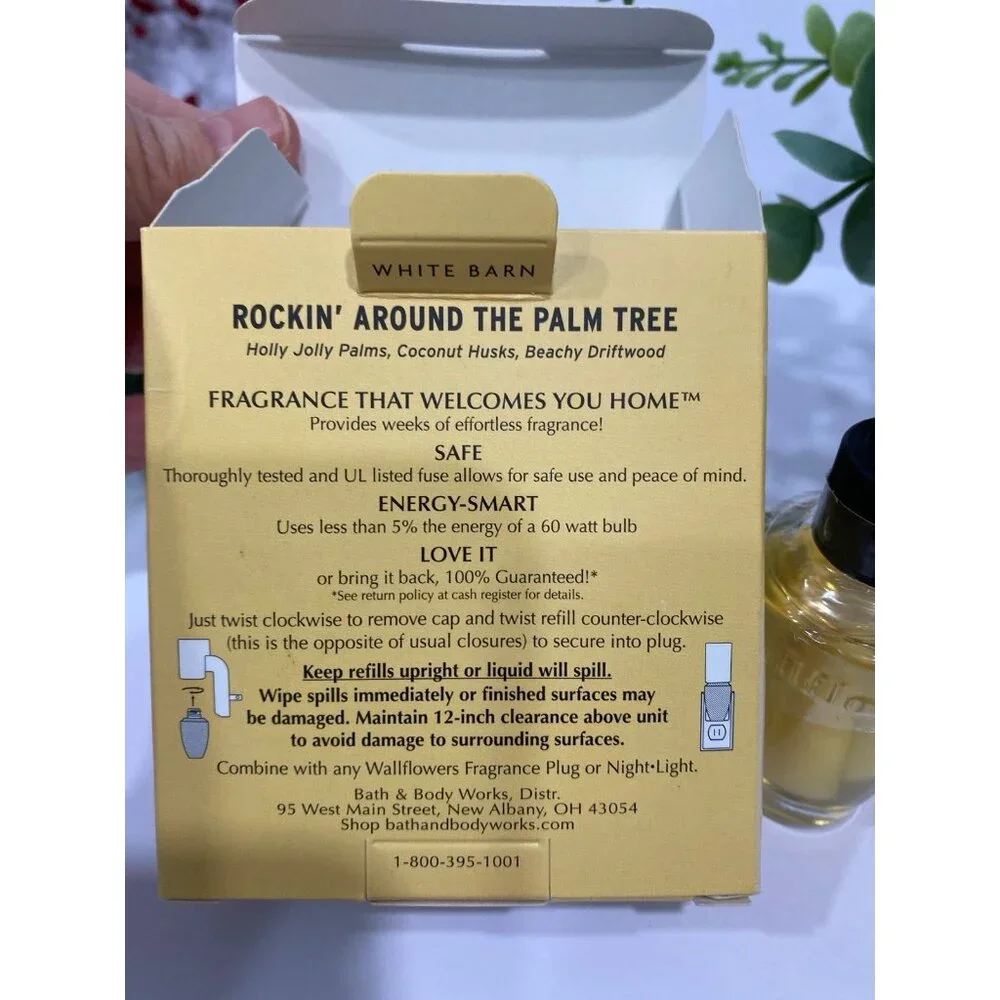 Bath & Body Works “Rockin’ Around the Palm Tree” 2 NEW Wallflower Refills
